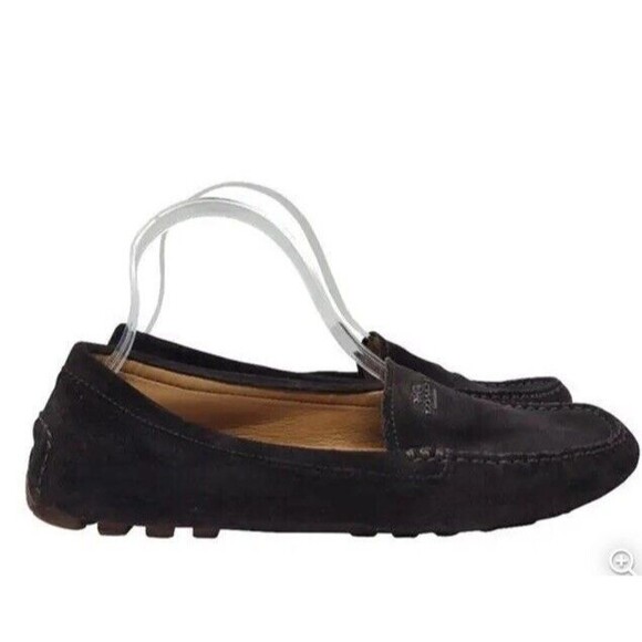 COACH Shoes Amber Black Driving Mocs Slip On Flat Loafer - Picture 4 of 5
